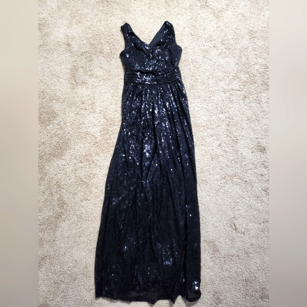Long, Black Sequin Dress